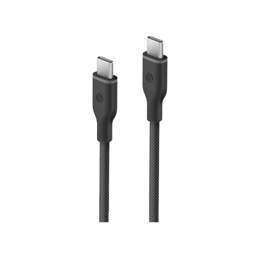 كابل Bazic GoCharge Weave USB-C إلى USB-C 480Mbps 60W بطول 1.5 متر - أسود