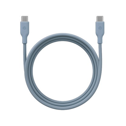 كابل Bazic GoCharge Weave USB-C إلى USB-C 480Mbps 60W بطول 1.5 متر - أزرق