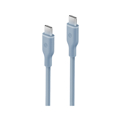 كابل Bazic GoCharge Weave USB-C إلى USB-C 480Mbps 60W بطول 1.5 متر - أزرق