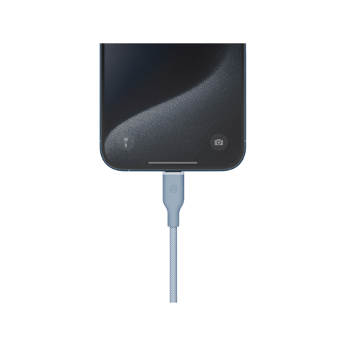 كابل Bazic GoCharge Weave USB-C إلى USB-C 480Mbps 60W بطول 1.5 متر - أزرق