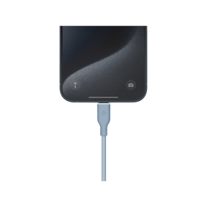 كابل Bazic GoCharge Weave USB-C إلى USB-C 480Mbps 60W بطول 1.5 متر - أزرق
