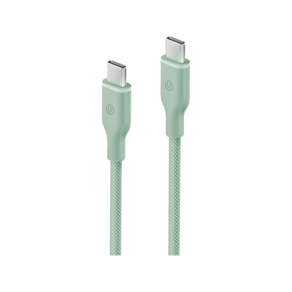 كابل Bazic GoCharge Weave USB-C إلى USB-C 480Mbps 60W بطول 1.5 متر - أخضر