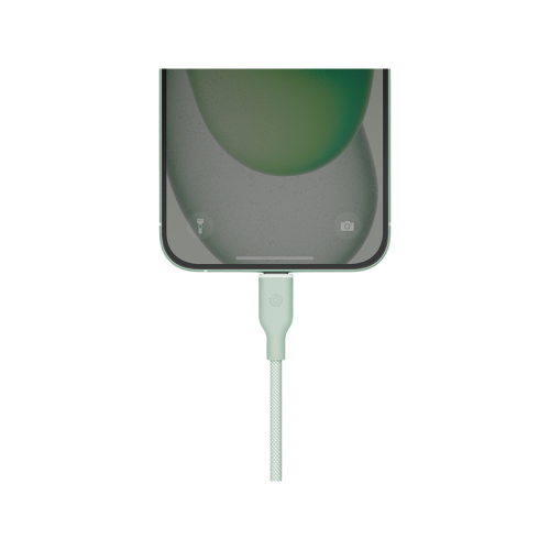 كابل Bazic GoCharge Weave USB-C إلى USB-C 480Mbps 60W بطول 1.5 متر - أخضر