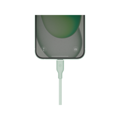 كابل Bazic GoCharge Weave USB-C إلى USB-C 480Mbps 60W بطول 1.5 متر - أخضر