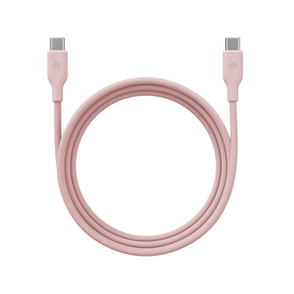 كابل Bazic GoCharge Weave USB-C إلى USB-C 480Mbps 60W بطول 1.5 متر - وردي