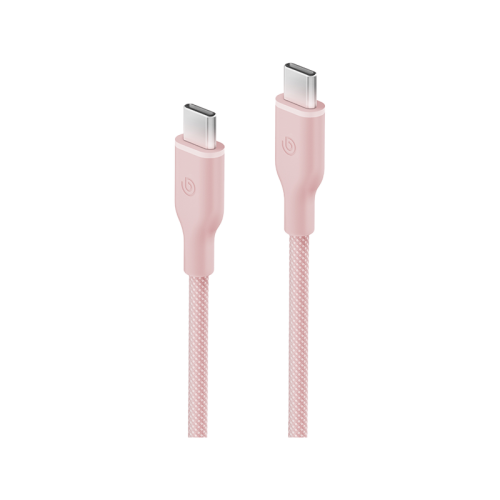 كابل Bazic GoCharge Weave USB-C إلى USB-C 480Mbps 60W بطول 1.5 متر - وردي