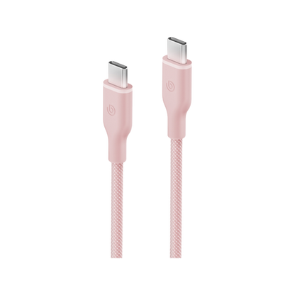 كابل Bazic GoCharge Weave USB-C إلى USB-C 480Mbps 60W بطول 1.5 متر - وردي