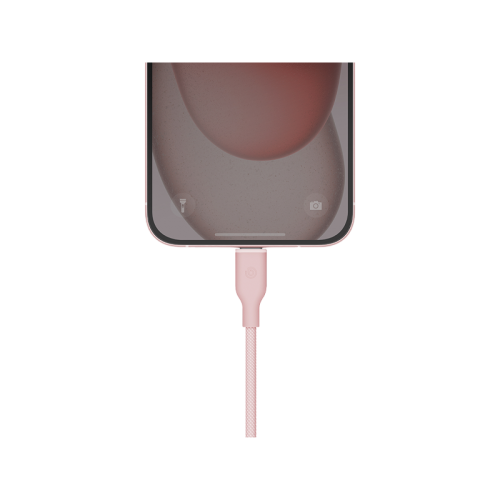 كابل Bazic GoCharge Weave USB-C إلى USB-C 480Mbps 60W بطول 1.5 متر - وردي