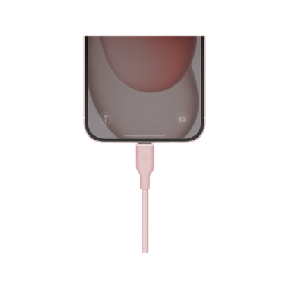 كابل Bazic GoCharge Weave USB-C إلى USB-C 480Mbps 60W بطول 1.5 متر - وردي