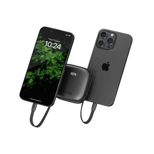 بنك طاقة بازيك جو باور فيوجن 4 في 1 مع كابل USB-C وLightning مدمج 10000 مللي أمبير في الساعة - ترافل